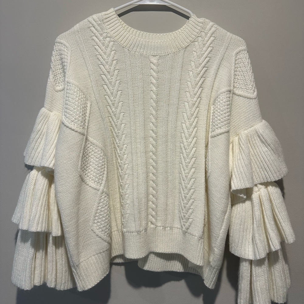 Urban Outfitters ruffle sleeve sweater